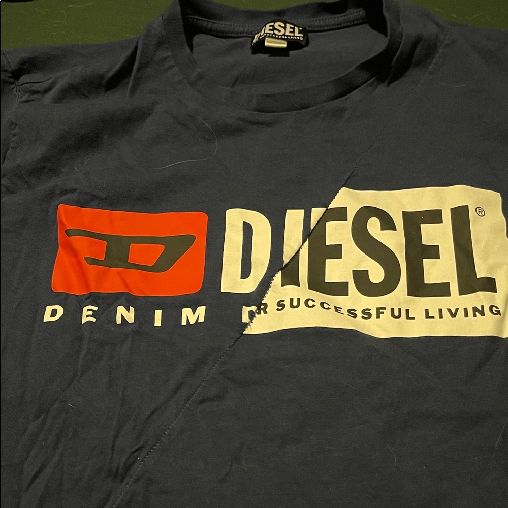 Diesel Dark Blue Logo T-Shirt